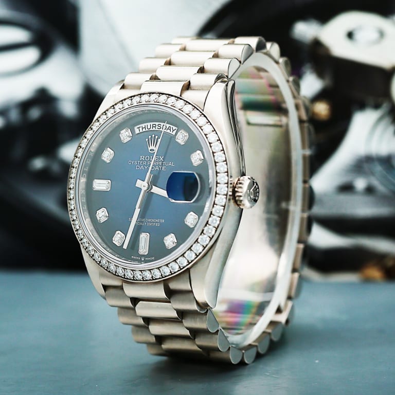 Day-Date White Gold Blue Dial 36mm Product Image 6