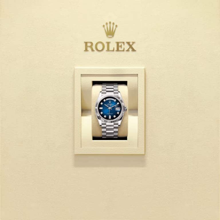 Day-Date White Gold Blue Ombré Dial 36mm Product Image 4