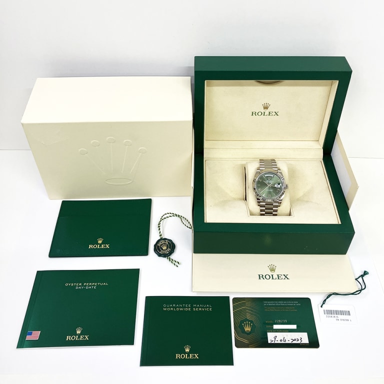 Day-Date White Gold Green Dial 40mm Product Image 6