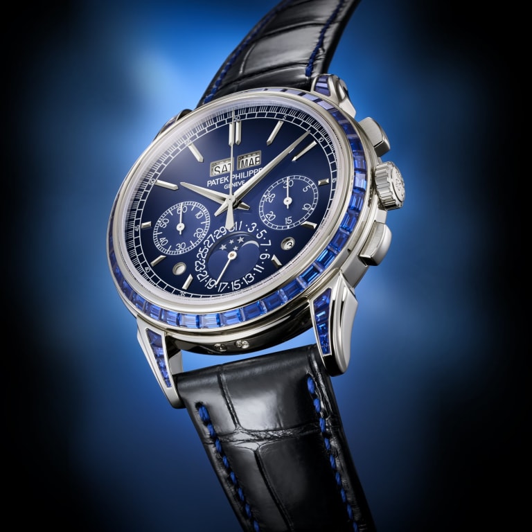 Perpetual Calendar Platinum Gem-Set Blue Dial 41mm Product Image 1