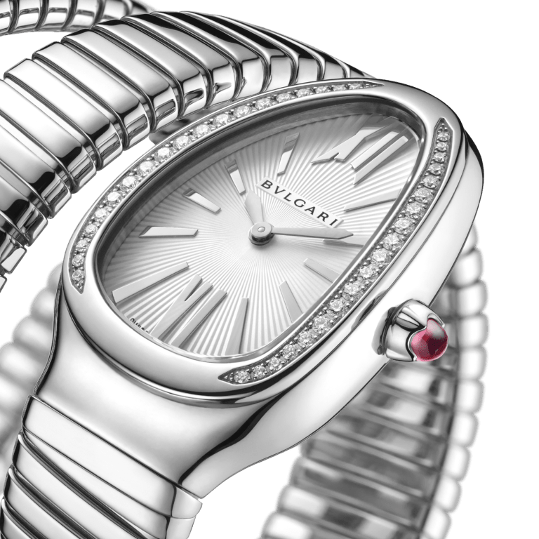 Serpenti Tubogas Steel Diamond Silver Dial 35mm Product Image 2