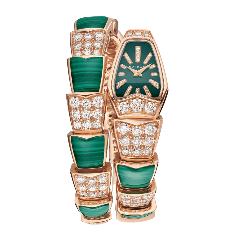 Serpenti Jewelry Rose Gold Diamond Green Dial 26mm Product Image 1