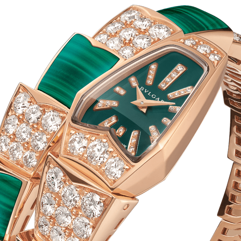 Serpenti Jewelry Rose Gold Diamond Green Dial 26mm Product Image 2