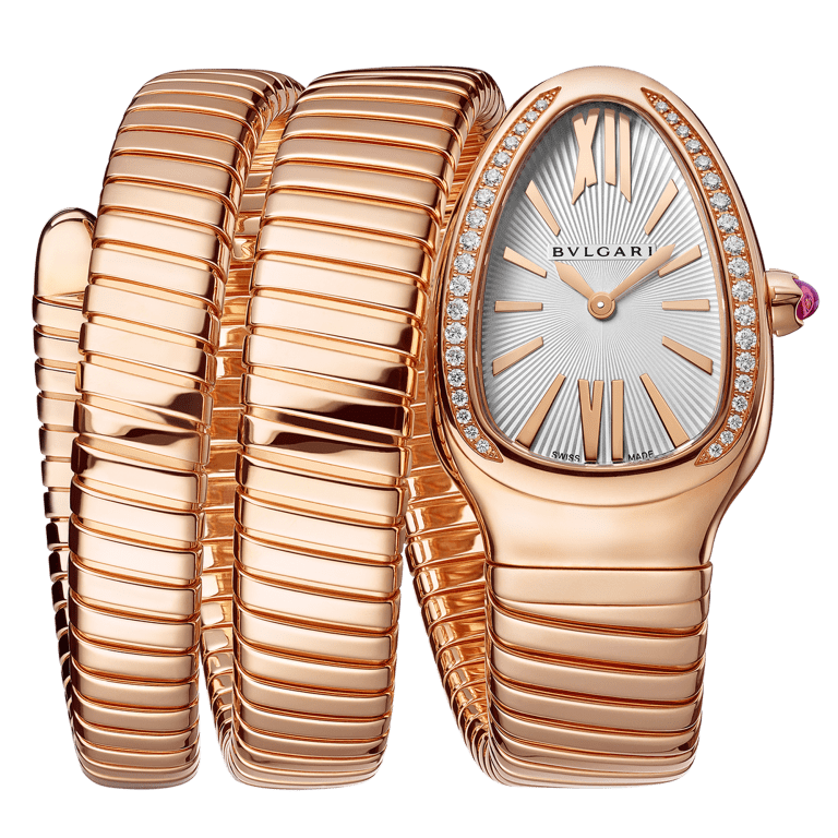 Serpenti Tubogas Rose Gold Diamond Silver Dial 35mm Product Image 1