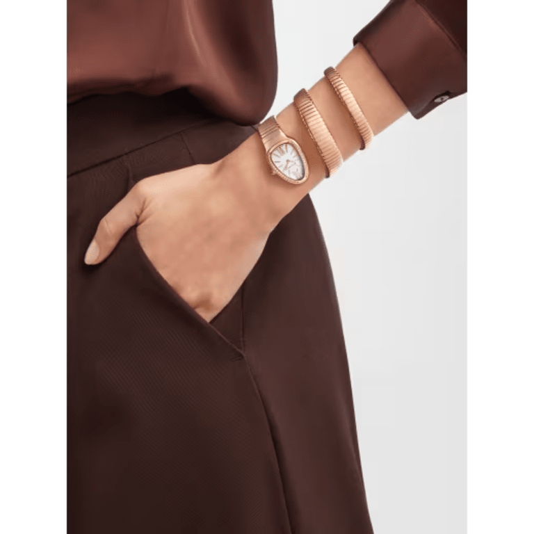 Serpenti Tubogas Rose Gold Diamond Silver Dial 35mm Product Image 4