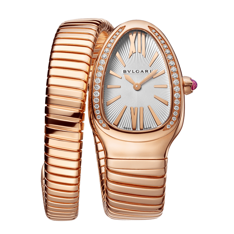 Serpenti Tubogas Rose Gold Diamond Silver Dial 35mm Product Image 1