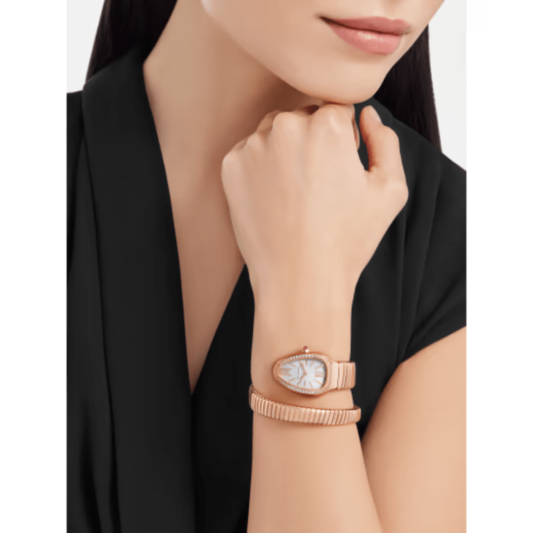 Serpenti Tubogas Rose Gold Diamond Silver Dial 35mm Product Image 4