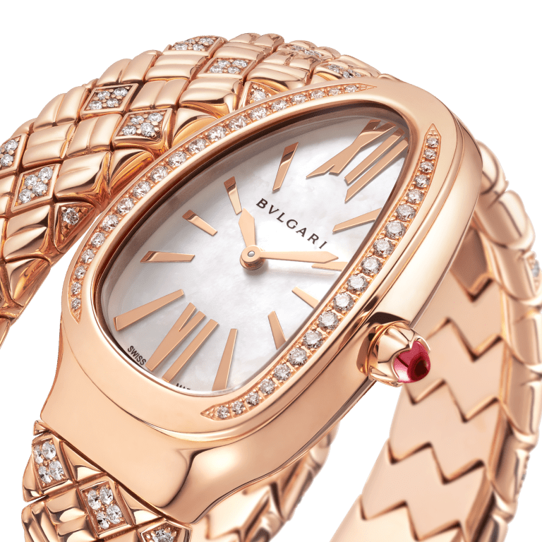 Serpenti Spiga Rose Gold Diamond Mother of Pearl Dial 35mm Product Image 3