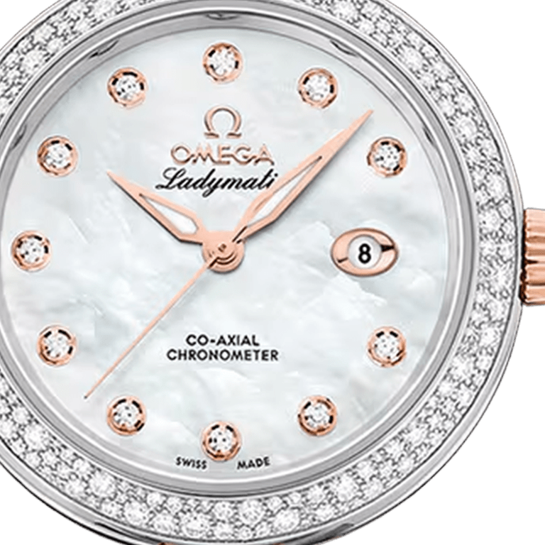 LadyMatic Rose Gold & Steel Diamond Mother of Pearl Dial 34mm Product Image 3