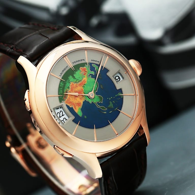 Galet Traveller Asia Rose Gold Enamel Dial 41mm Product Image 1