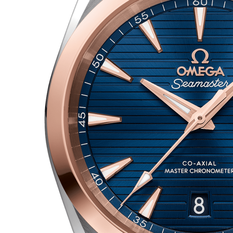 Aqua Terra Rose Gold & Steel Blue Dial 38mm Product Image 3