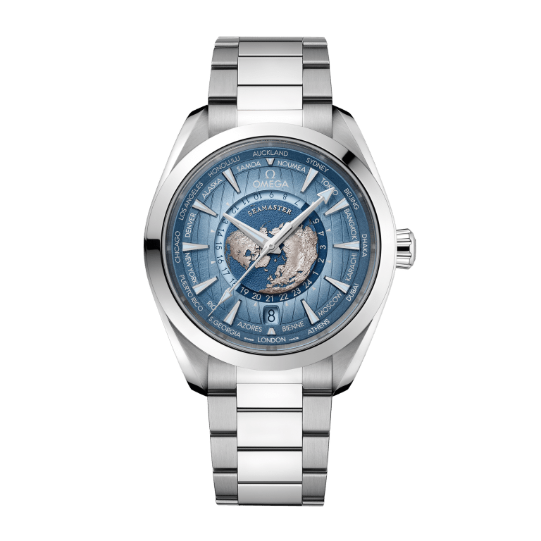 Aqua Terra Worldtimer Steel Summer Blue Dial 43mm Product Image 1