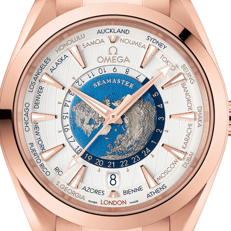 Aqua Terra Worldtimer Rose Gold Silver Dial 43mm Product Image 4