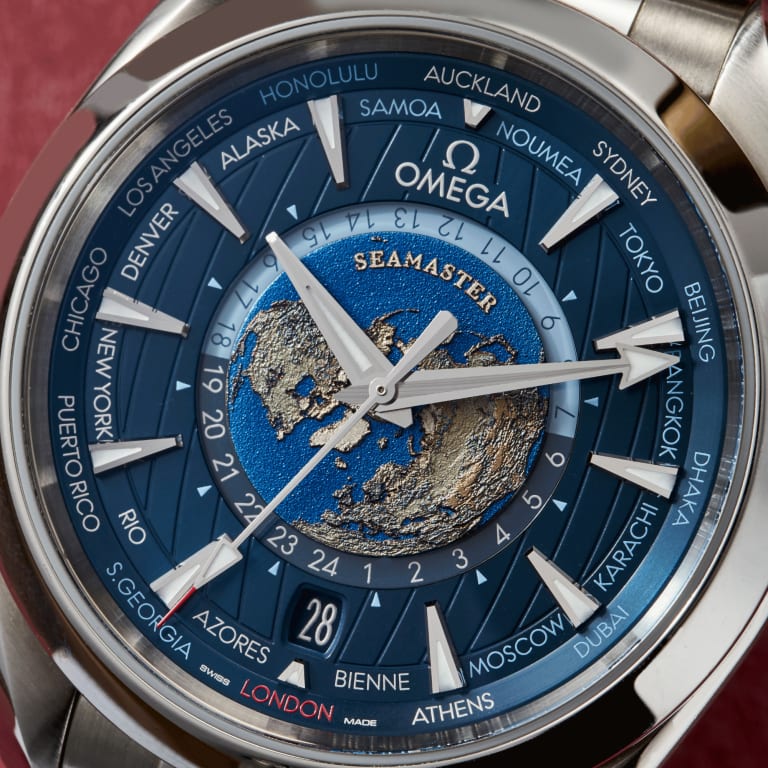 Aqua Terra Worldtimer Steel Blue Dial 43mm Product Image 1