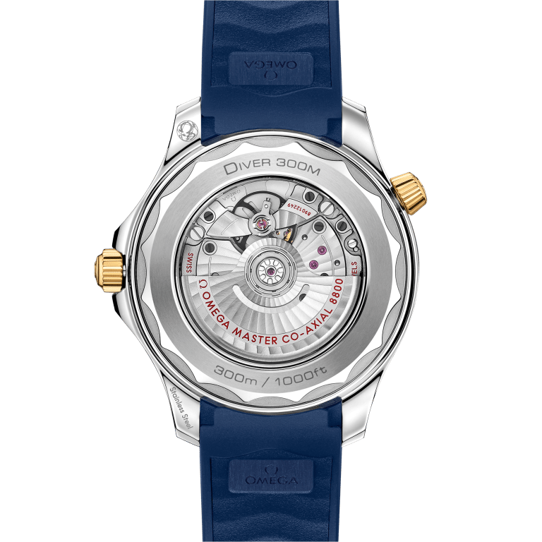 Seamaster Diver 300m Yellow Gold & Steel Blue Dial 42mm Product Image 2
