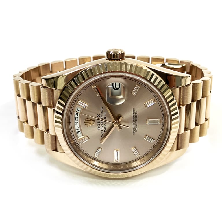 Day-Date Rose Gold Grey Diamond Dial 40mm Product Image 2