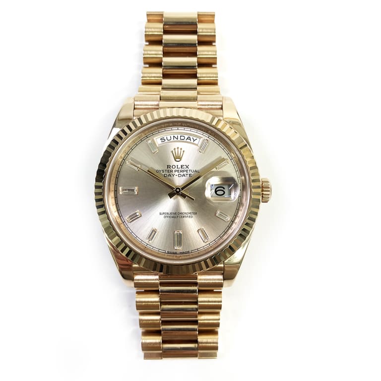 Day-Date Rose Gold Grey Diamond Dial 40mm Product Image 1