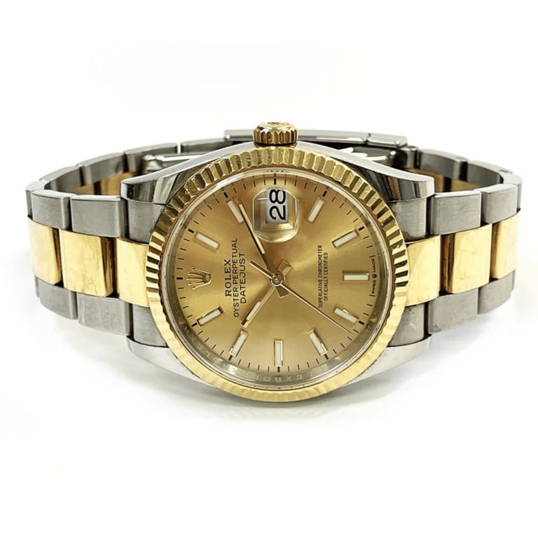 Datejust Yellow Gold & Steel Champagne Dial 36mm Product Image 2