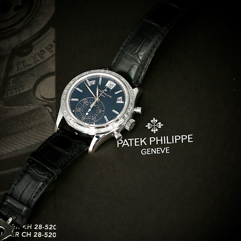 Annual Calendar Chronograph Platinum Diamond Blue Dial 40mm Product Image 2