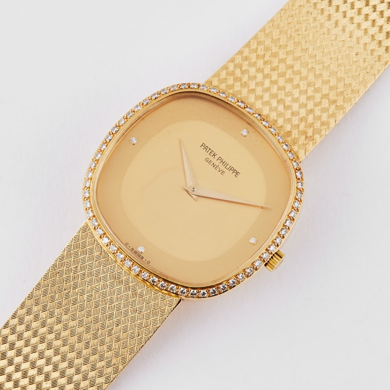 Vintage Ellipse Yellow Gold Diamond Champagne Dial 33mm Product Image 1
