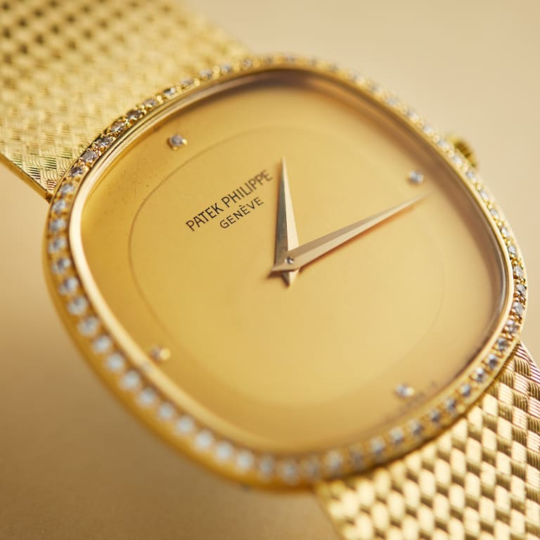 Vintage Ellipse Yellow Gold Diamond Champagne Dial 33mm Product Image 10