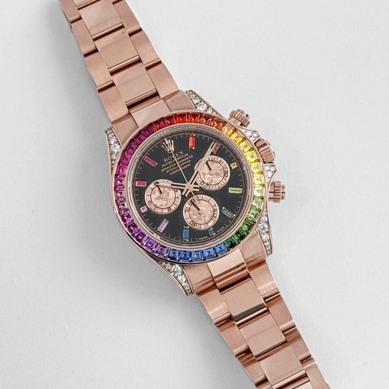 Daytona Rose Gold Rainbow Black Dial 40mm Product Image 1