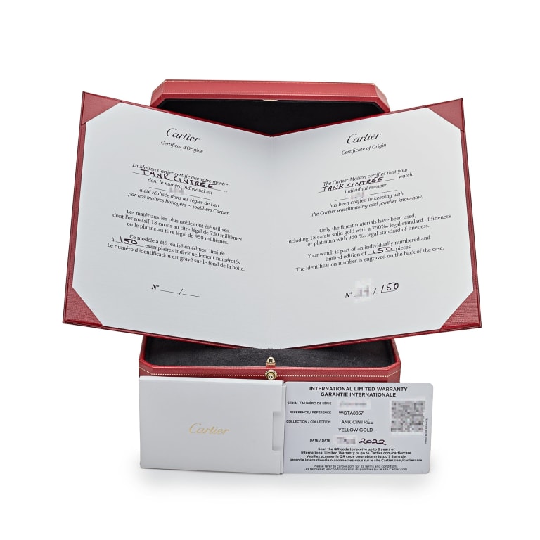 Tank Cintrée "100th Anniversary" Limited Edition Yellow Gold 23mm Product Image 8