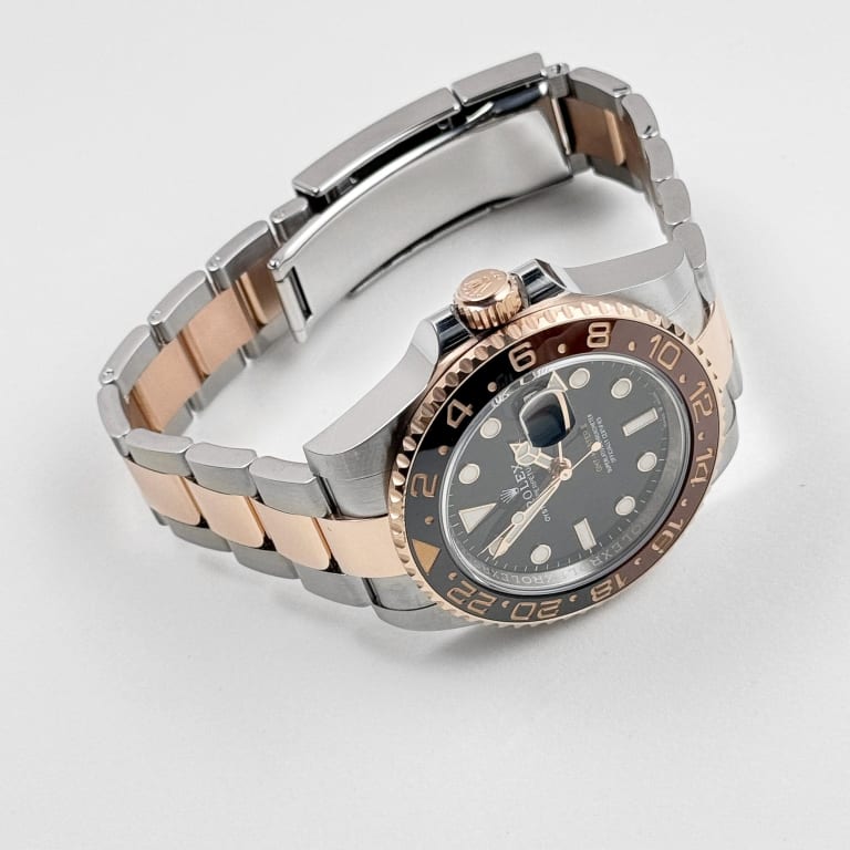 GMT-Master II "Rootbeer" Rose Gold & Steel Black Dial 40mm Product Image 3