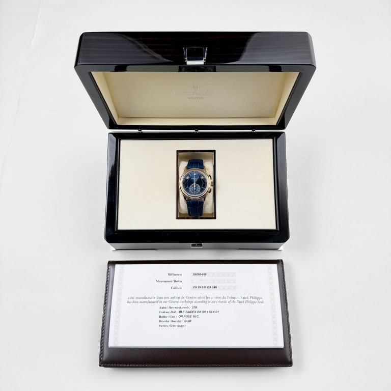 Annual Calendar Chronograph Rose Gold Blue Dial 42mm Product Image 10
