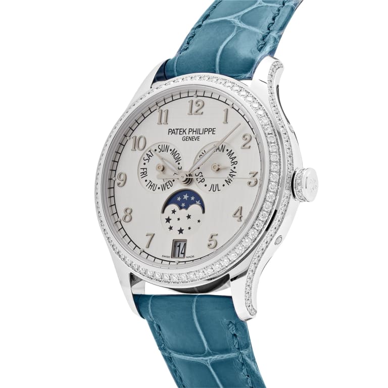 Annual Calendar White Gold Diamond Silver Dial 38mm Product Image 1