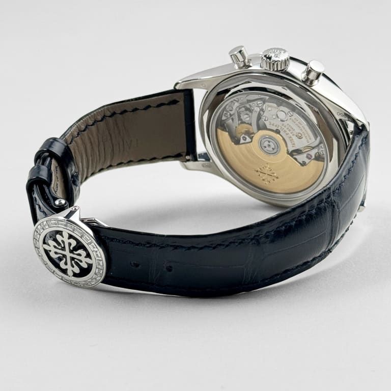 Annual Calendar Chronograph Platinum Diamond Blue Dial 40mm Product Image 6
