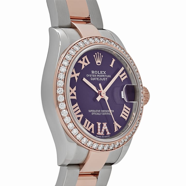 Datejust Rose Gold & Steel Diamond Purple Dial 31mm Product Image 2