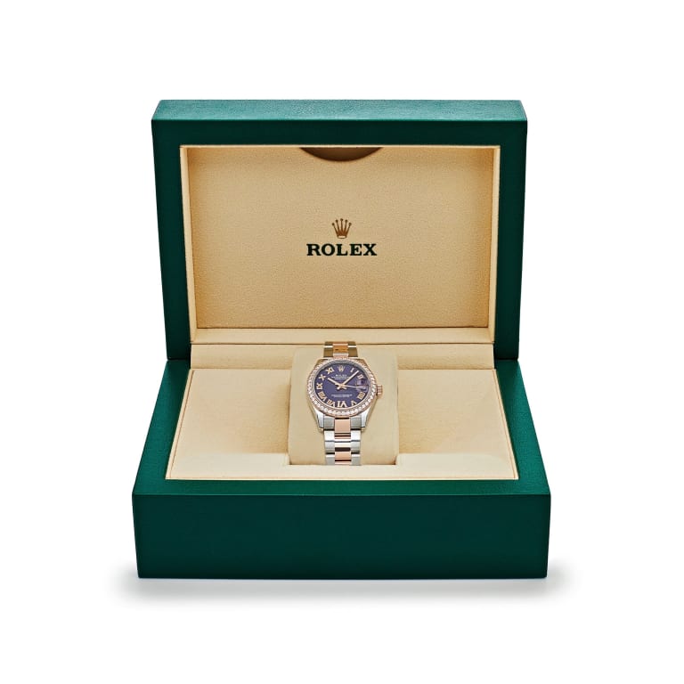 Datejust Rose Gold & Steel Diamond Purple Dial 31mm Product Image 5