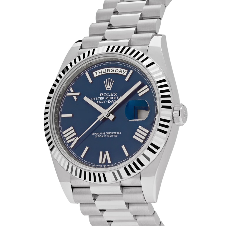 Day-Date White Gold Blue Dial 40mm Product Image 1