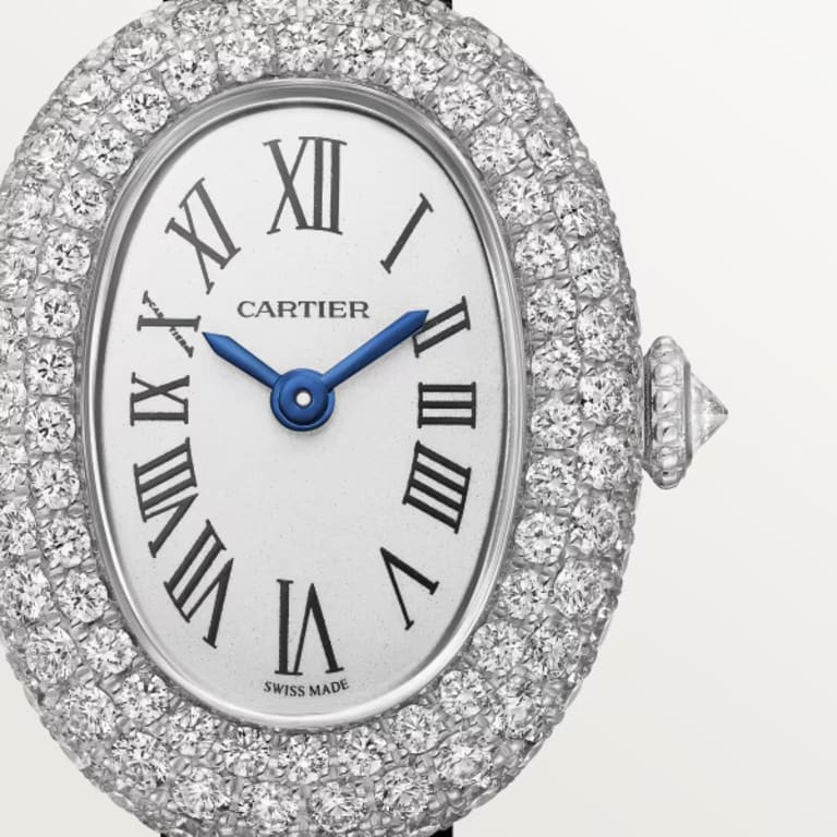 Baignoire de Cartier White Gold Diamond Silver Dial 24mm Product Image 1