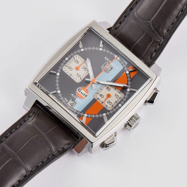Monaco Gulf Steel Black Dial 39mm Product Image 1