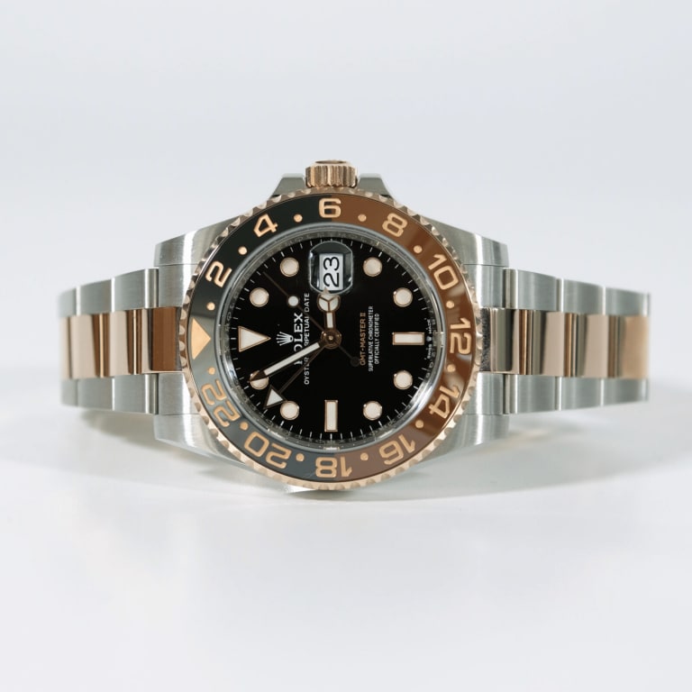GMT-Master II "Rootbeer" Rose Gold & Steel Black Dial 40mm Product Image 1