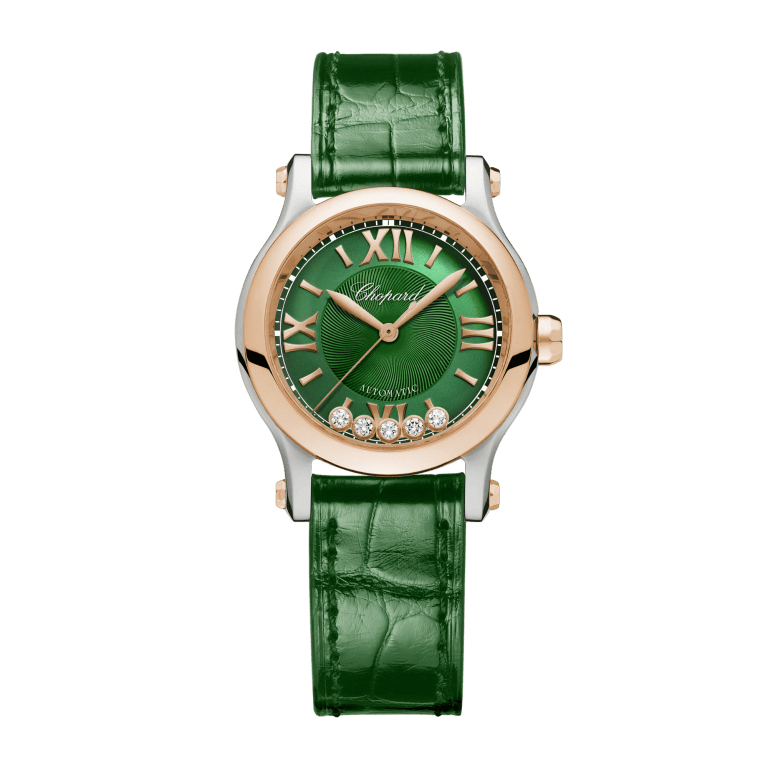 Happy Sport Rose Gold & Steel Green Dial 30mm Product Image 1