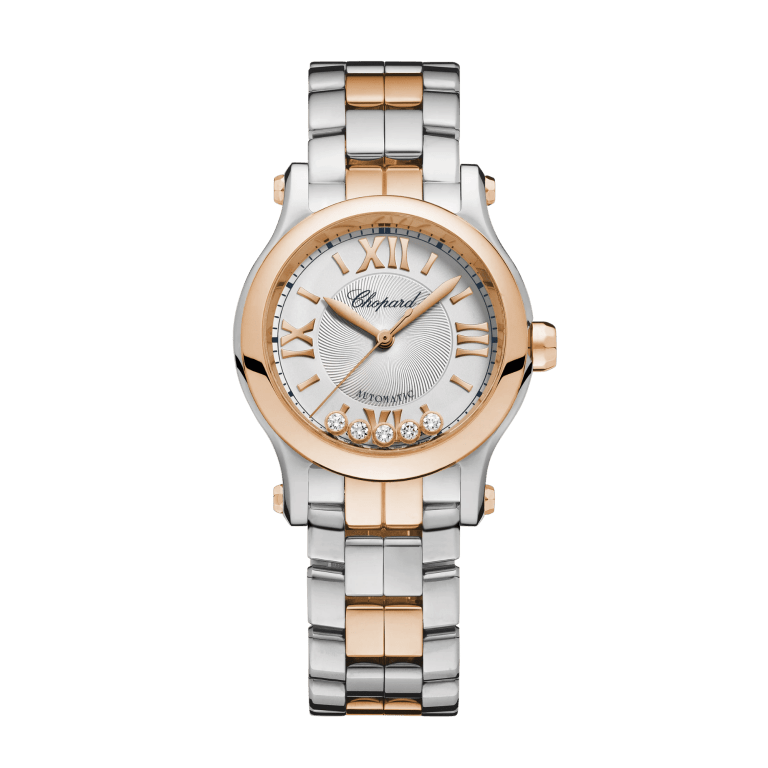 Happy Sport Rose Gold & Steel Silver Dial 30mm Product Image 1