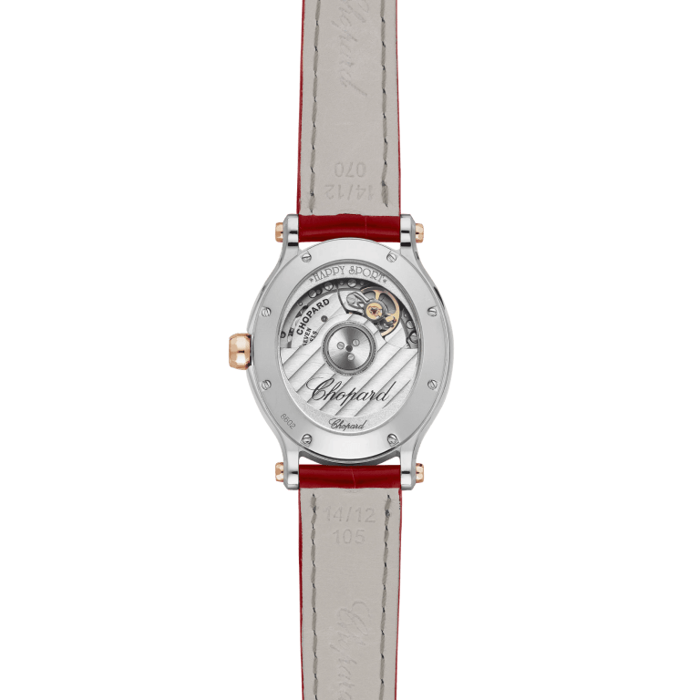 Happy Sport Rose Gold & Steel Diamond Red Dial 29mm Product Image 2