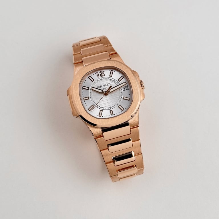 Nautilus Ladies Rose Gold Silver Dial 33mm Product Image 1