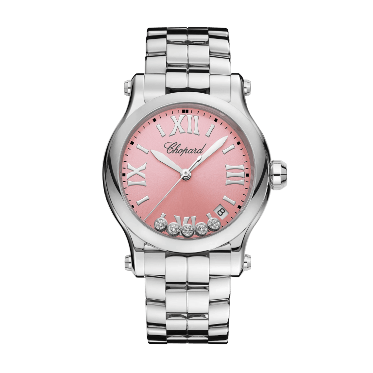 Happy Sport Steel Pink Dial 36mm Product Image 1