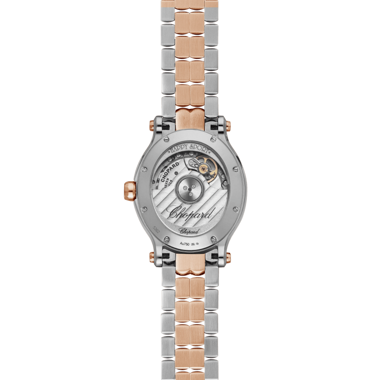 Happy Sport Rose Gold & Steel Diamond Silver Dial 29mm Product Image 2