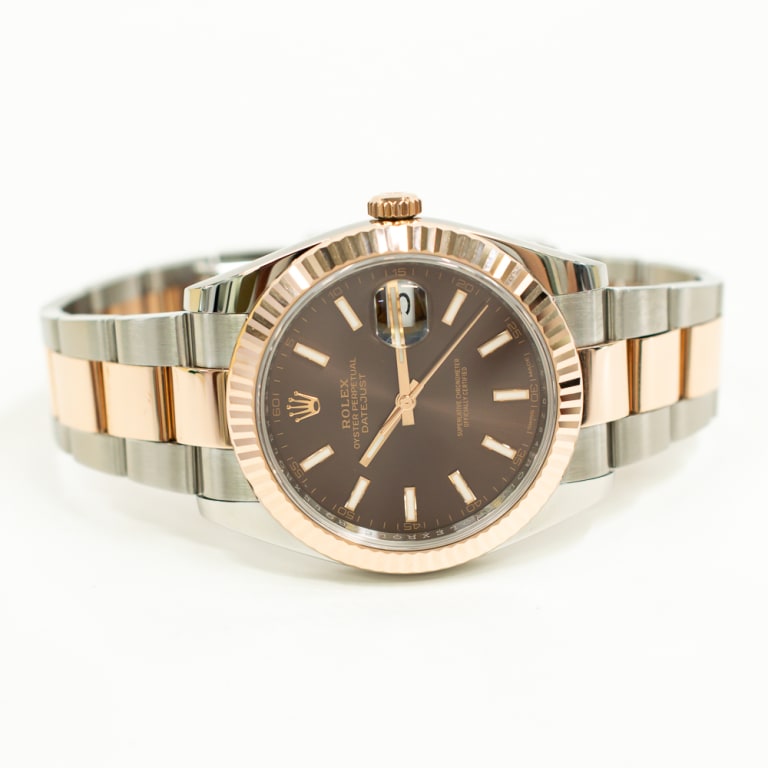Datejust Rose Gold & Steel Chocolate Dial 41mm Product Image 2