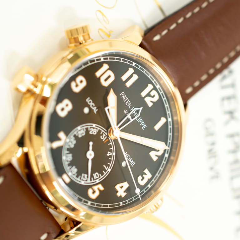 Calatrava Pilot Travel Time Rose Gold Brown Dial 42mm Product Image 3