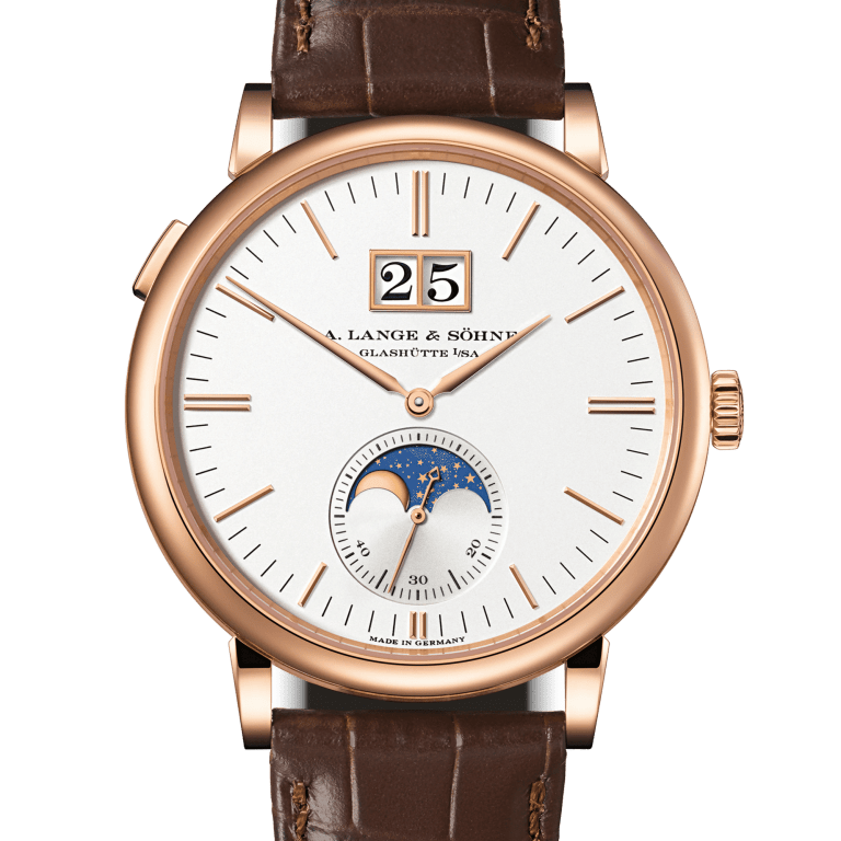Saxonia Moonphase Rose Gold Silver Dial 40mm Product Image 1