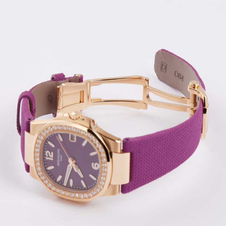 Nautilus Rose Gold Diamond Purple Dial 32mm Product Image 8