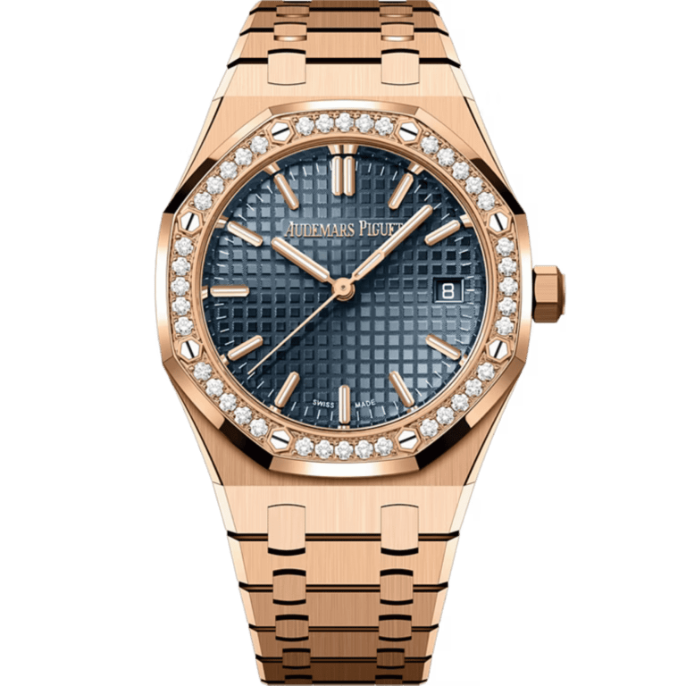 Royal Oak Rose Gold Diamond Blue Dial 34mm Product Image 1