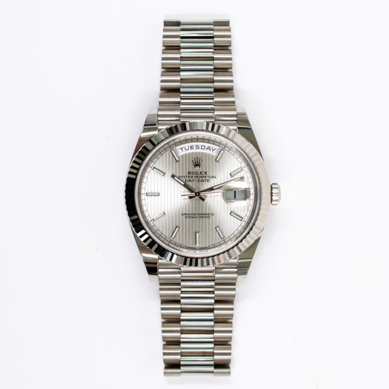 Day-Date White Gold Silver Dial 40mm Product Image 1
