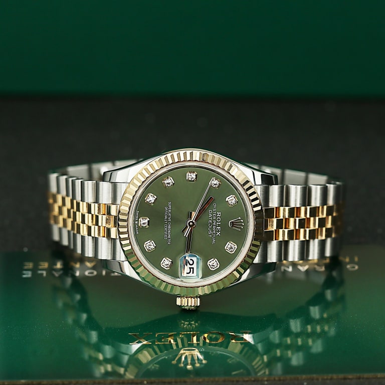 Datejust Yellow Gold & Steel Green Dial 31mm Product Image 2